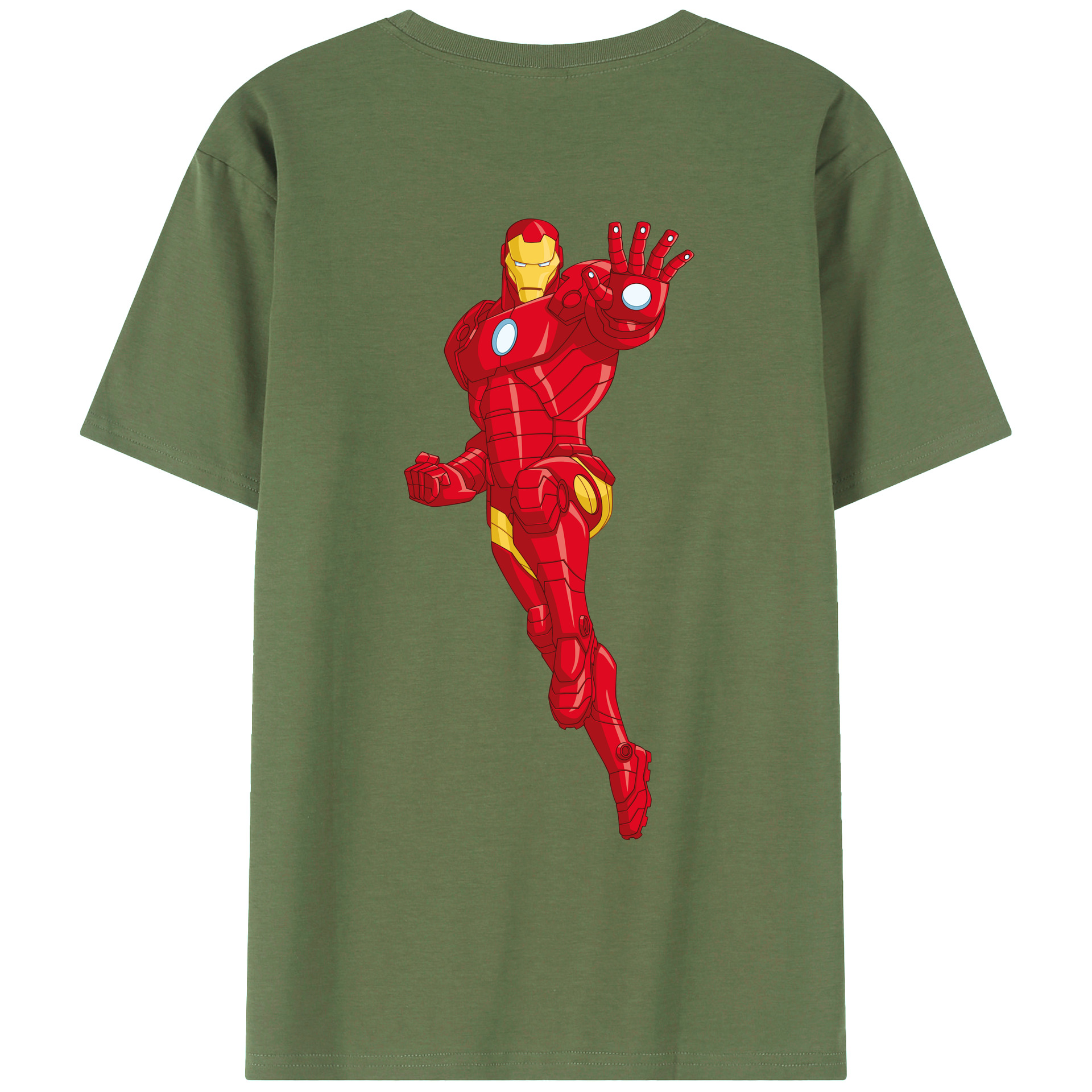 （画像用） アベンジャーズ The Avengers 綿100％ メンズ半袖Tシャツ（バックプリント） 通気性